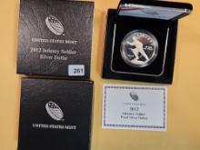 2012 Proof Deep Cameo Infantry Soldier Commemorative silver Dollar