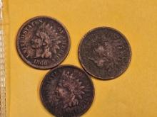 Three Semi-Key Indian Cents