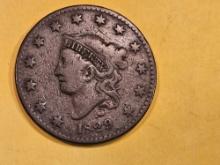 1829 Coronet Head Large Cent