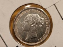 Tougher 1868 Great Britain silver 6 pence