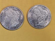 1921-S and 1921-D Morgan Dollars