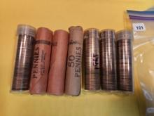 Seven rolls of Memorial Cents