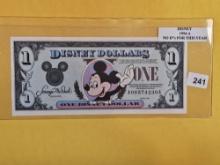 DISNEY DOLLAR! Crisp Uncirculated 1994-A One Dollar Mickey