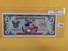 DISNEY DOLLAR! Crisp Uncirculated 1997-D One Dollar Mickey