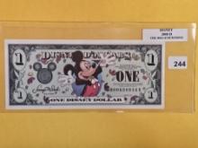 DISNEY DOLLAR! Crisp Uncirculated 2000-D One Dollar Mickey