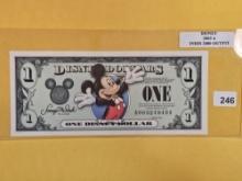 DISNEY DOLLAR! Crisp Uncirculated 2003-A One Dollar Mickey