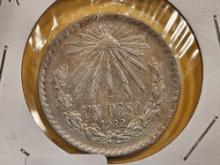 1922 Mexico silver Peso