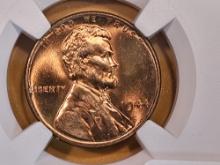 GEM! NGC 1944 Wheat cent in Mint State 66 RED