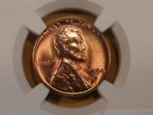GEM! NGC 1954-S Wheat cent in Mint State 66 RED