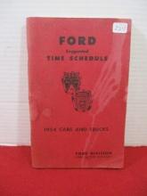 1954 Ford Cars & Trucks Suggested Maintenance Book