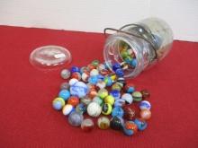 Vintage Collectible Marbles (4 Hand Made German Marbles)