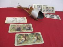 Victorian Stereo Viewer w/ 11 Cards