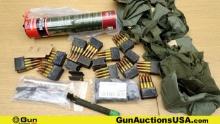 Military Surplus 30-06 Ammo, Cleaning Kits, Etc.. 2- Cleaning Kits, 7- M1 Bandoliers, 17 N-Clips, 1-