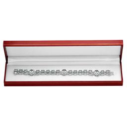14k White Gold 24.19ct Aquamarine 1.61ct Diamond Bracelet