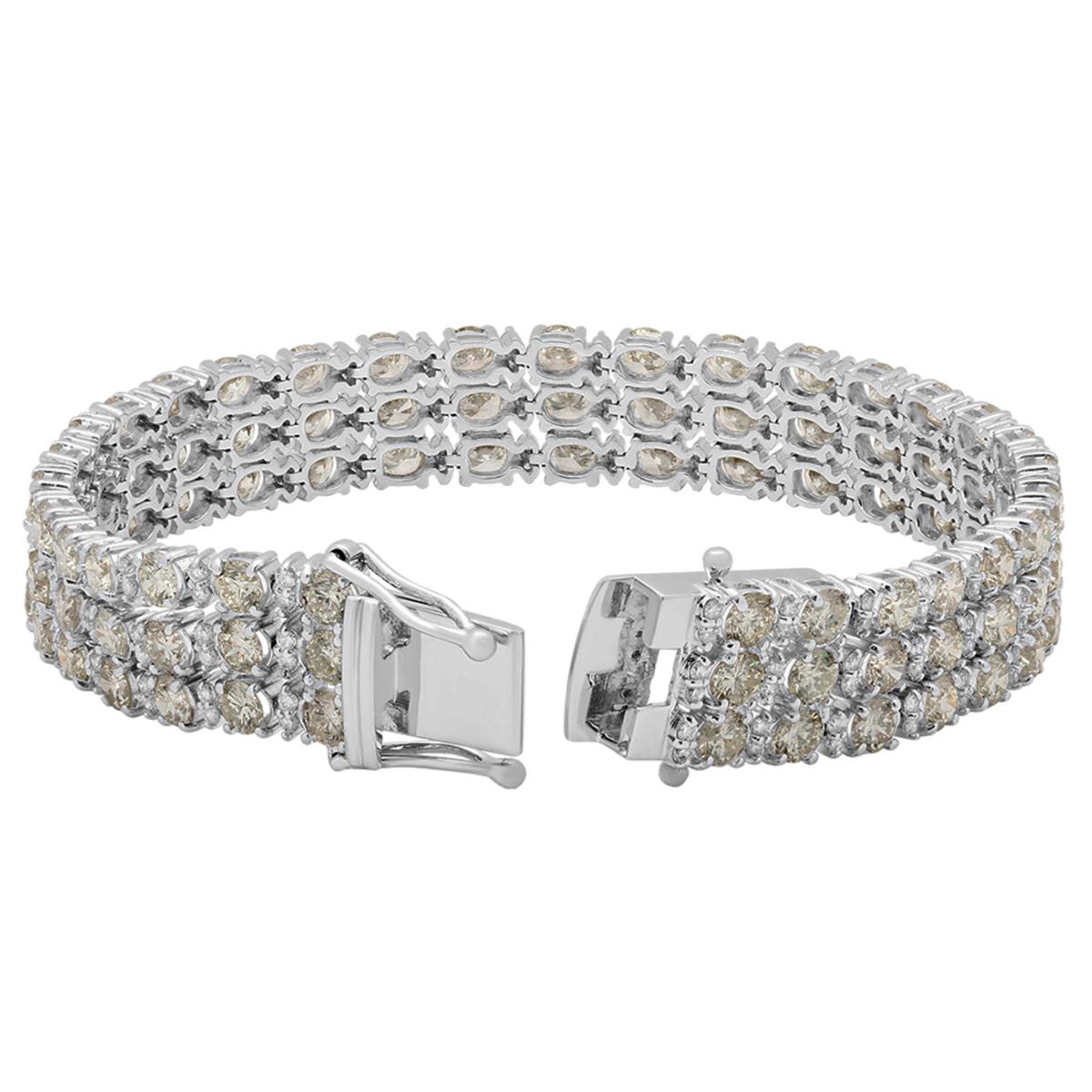 18k White Gold 16.84ct Diamond Tennis Bracelet