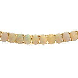 14k Yellow Gold 32.90ct White Opal Necklace