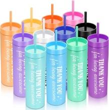 24 Pack "Thank You for Making a Difference" Gift Skinny Tumbler Bulk, 16 oz, Retail $30.00
