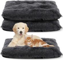 Suzile 2 Pcs Dog Cat Beds, Medium Small Dogs, Gray,(XX-Large),Retail $80.00