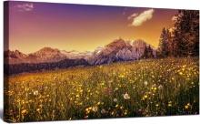 msspart Sunset Nature Canvas Wall Art Flowers Field Picture - 20"x40", Retail $55.00