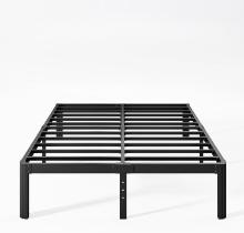 KERAMIK 12 Inch High Queen Bed Frame, Metal with Round Edge, Black, Retail $60.00