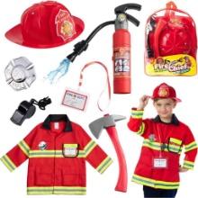 Born Toys 8 PC Premium Washable Kids Fireman Costume Toy, $36.95 MSRP