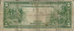 1914 $5 Federal Reserve Bank Note