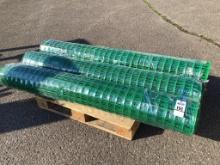 (Inv.191) Qty. 3 New Unused Rubber Coated Wire Fence, 6' High, 3 Roll