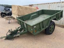 74"X9' Single Axle Pintle Hitch Military Trailer NO PAPERWORK