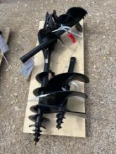 Unused MIVA Auger for Mini Excavator with 8", 12" and 15" Bits