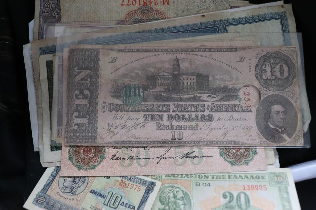 Large Quantity Of Foreign Paper Money