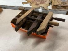 Group of antique wood clamps