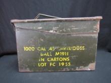 VINTAGE US ARMY MILITARY AMMO BOX CRATE