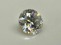 3.4ct Brilliant Cut Moissanite Diamond Gemstone with GRA Certificate