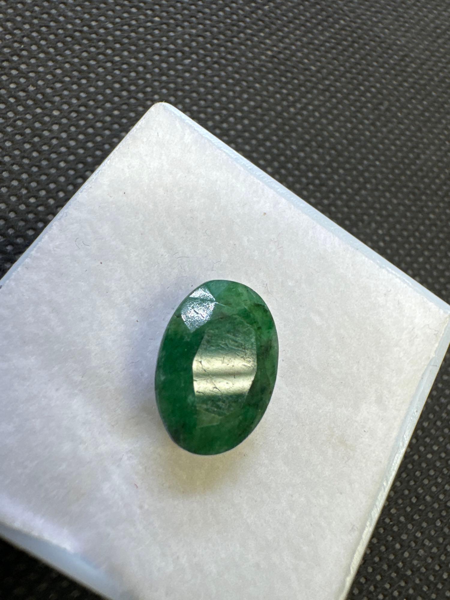 Oval Cut Green Emerald Gemstone 6.00ct