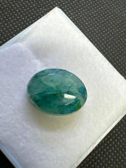 Oval Cut Green Emerald Gemstone 10.30ct