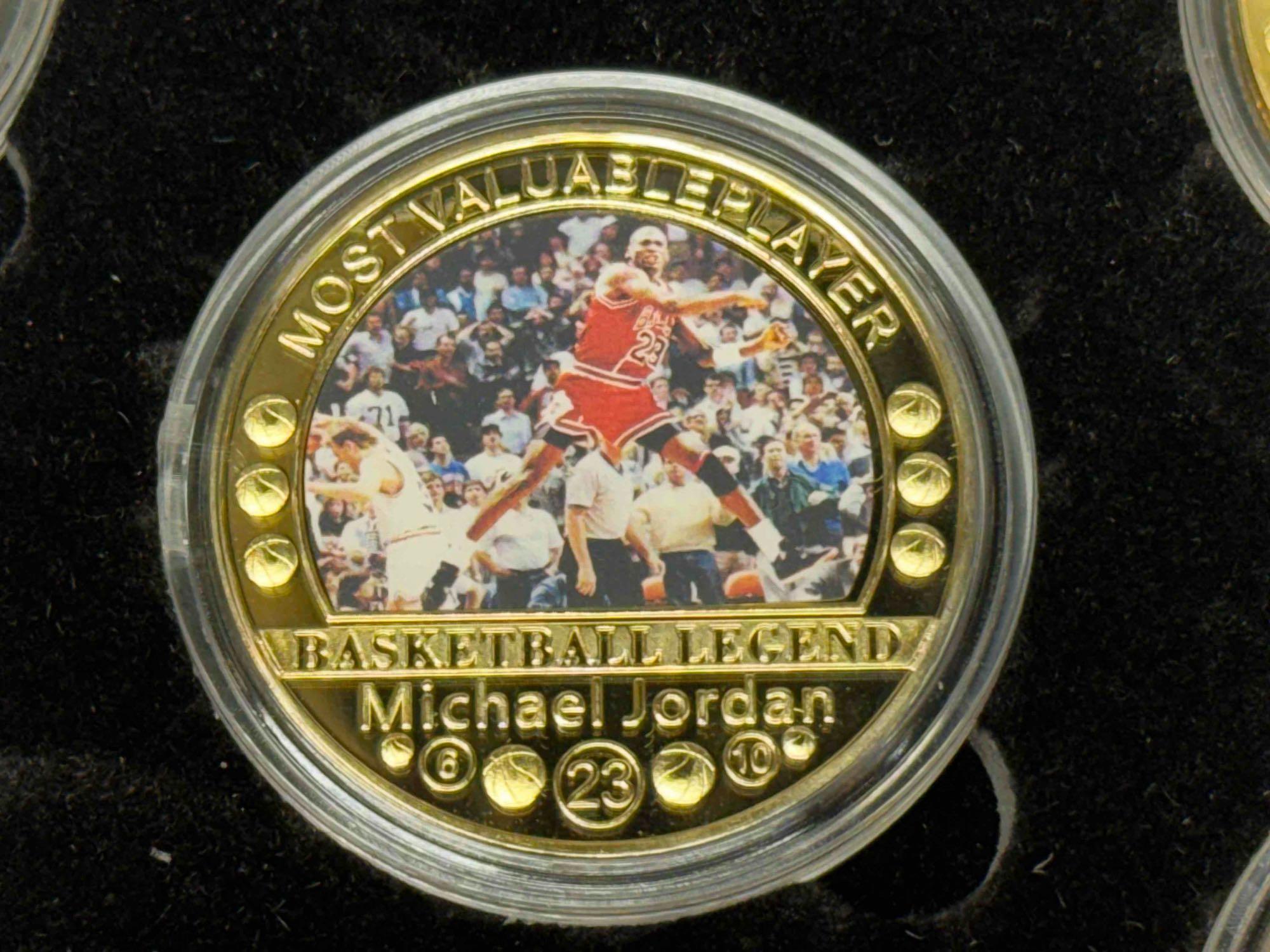 24k Gold Plated Michael Jordan Collector Coins