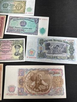 Bulgaria And Burma Banknotes
