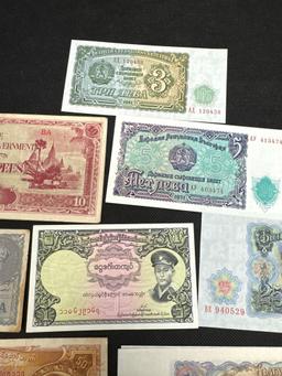 Bulgaria And Burma Banknotes