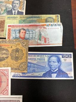 Chile And Mexico Banknotes