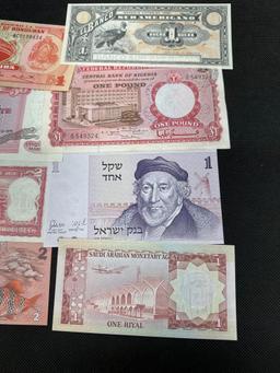 Foreign Banknotes Ecuador, Honduras, Nigeria, Saudi Arabia, India