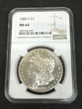 NGC MS64 1880-S Morgan Silver Dollar