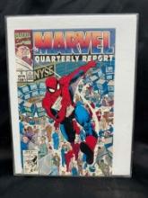 Marvel Quarterly Report 3rd Quarter 1991 Framed Comic Book Cover