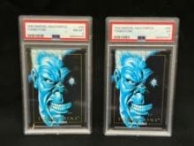 1992 Marvel Masterpieces Tombstone #99 PSA 8 and 5 Spiderman