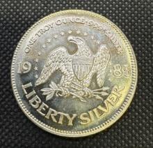 1985 Liberty Silver 1 Troy Oz 999 Fine Silver Bullion Coin