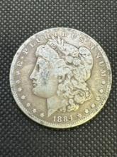1884-S Morgan Silver Dollar 90% Silver Coin