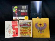 5 Assorted Books, Comic Graphic Novels, Billy n the Bongers w/Vinyl record, Midnight Nation more
