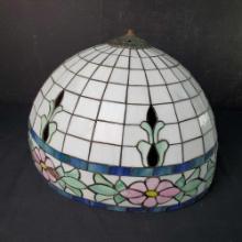 Vintage Tiffany Style Stained Glass Floral Pattern Lampshade
