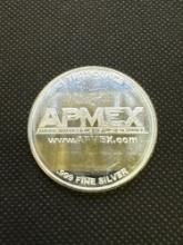 Apmex 1 Troy Oz .999 Fine Silver Bullion Coin