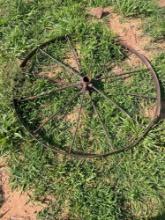 antique steel wheel 42in