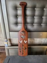 decorative wooden oar